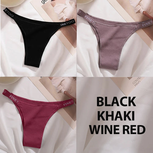3PCS/Set Cotton Panties Briefs Women Underpants Female Sexy Panties