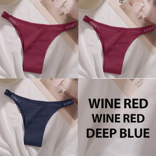 3PCS/Set Cotton Panties Briefs Women Underpants Female Sexy Panties
