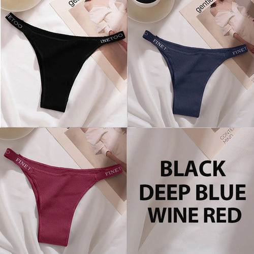 3PCS/Set Cotton Panties Briefs Women Underpants Female Sexy Panties