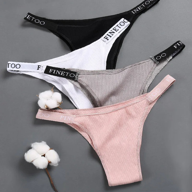 3PCS/Set Cotton Panties Briefs Women Underpants Female Sexy Panties