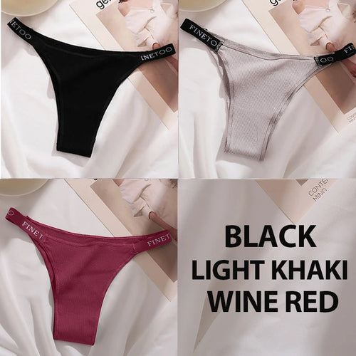 3PCS/Set Cotton Panties Briefs Women Underpants Female Sexy Panties