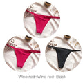 FINETOO 3Pcs/set Sexy Low-rise Thongs Women Bikini Panties T-back