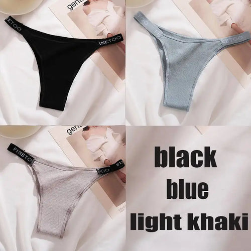 3PCS/Set Cotton Panties Briefs Women Underpants Female Sexy Panties