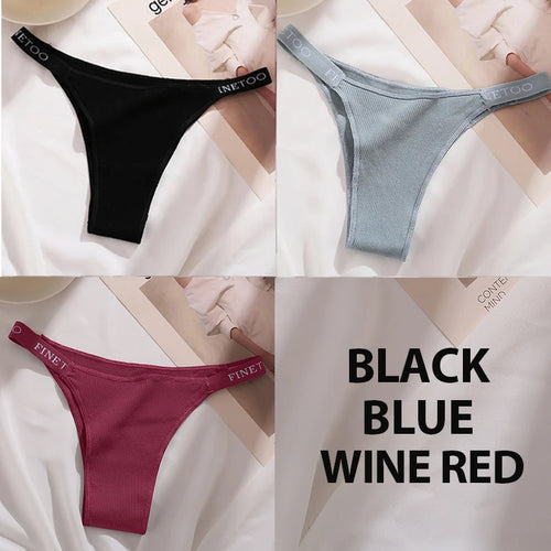 3PCS/Set Cotton Panties Briefs Women Underpants Female Sexy Panties
