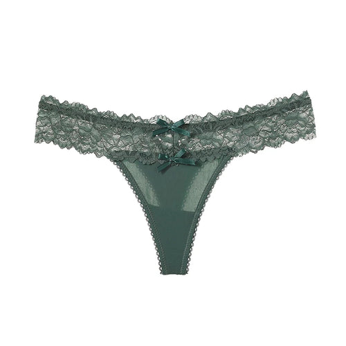 Women Sexy Lace Panties Low-Waist Briefs Thong Female Underwear G