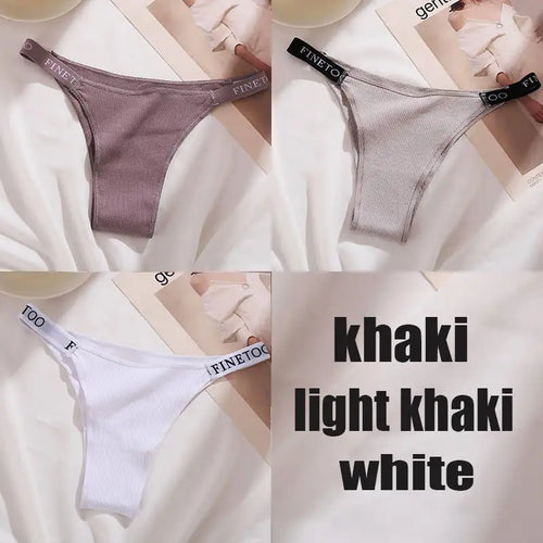 3PCS/Set Cotton Panties Briefs Women Underpants Female Sexy Panties