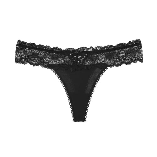 Women Sexy Lace Panties Low-Waist Briefs Thong Female Underwear G