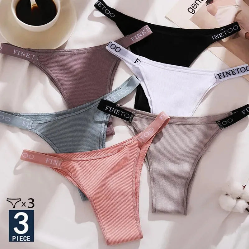 3PCS/Set Cotton Panties Briefs Women Underpants Female Sexy Panties