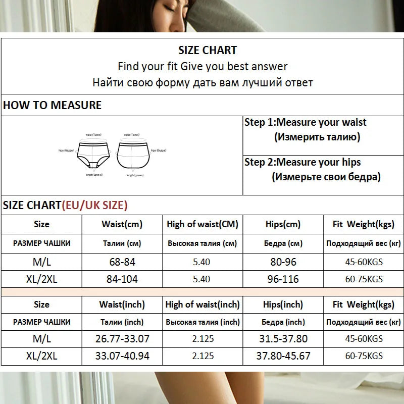 3PCS/Set Women's Panties Sexy Underwear FINETOO Large Size Thong Women