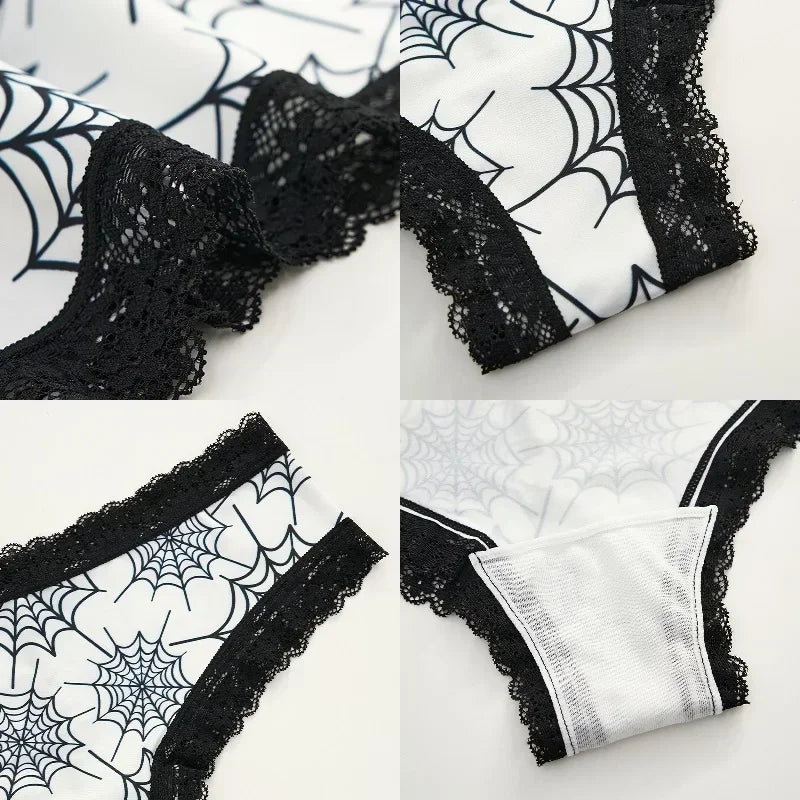 Underwear Women's Lace Edge Sexy Panties Gothic Style Lingerie Rose