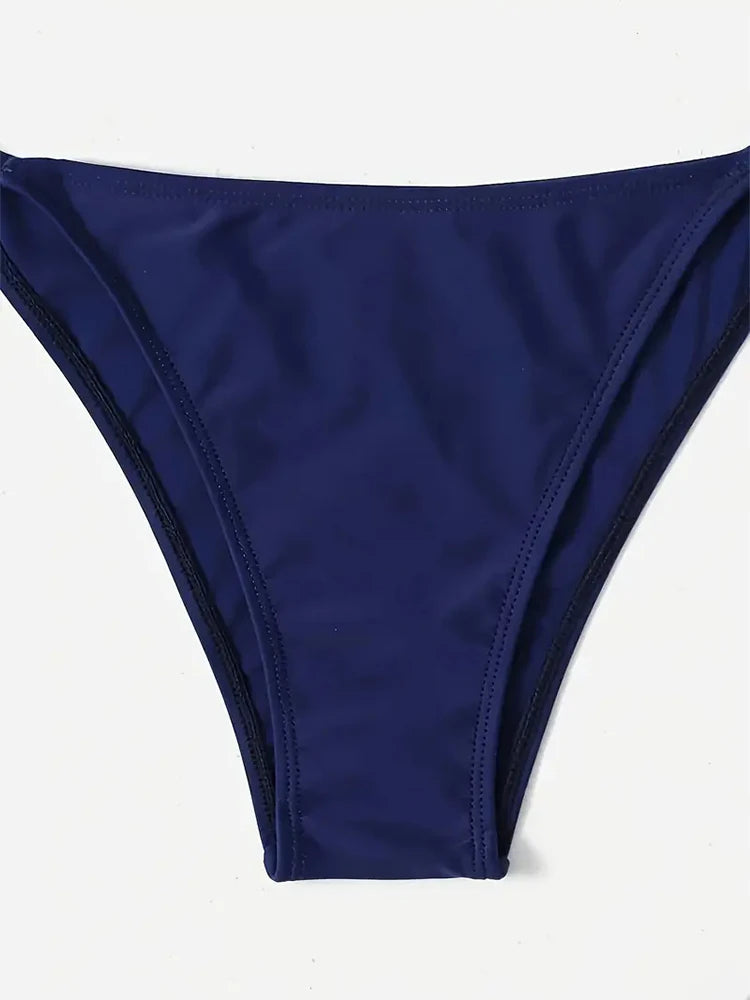 Swimwear Thong Bikini Set Sexy New Navy Blue Swimsuits Woman Sexy
