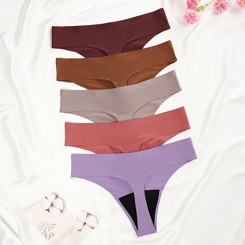 New Design Seamless Low Waist Leak Proof 4 Layer Menstrual Panties