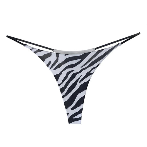 Cotton Leopard G String Flower Women Panties Sexy Briefs Thong Low
