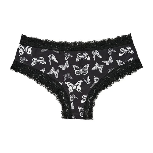 Underwear Women's Lace Edge Sexy Panties Gothic Style Lingerie Rose