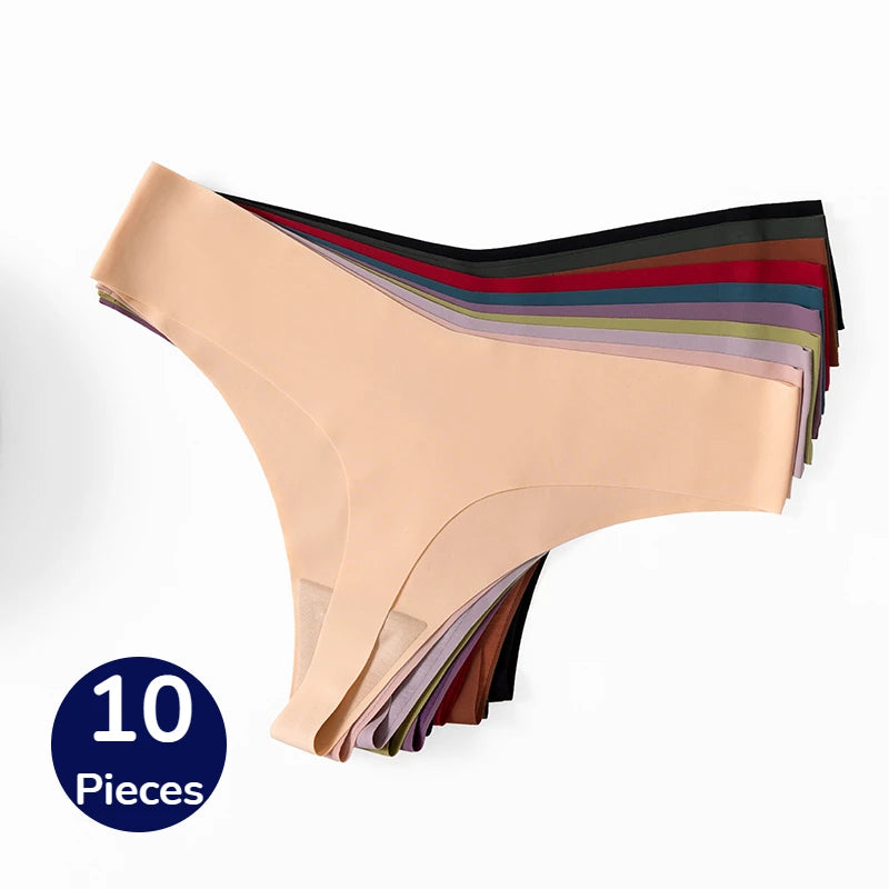 Poblador 10PCS/Set Women's Panties Fashion Simple Seamless Underwear