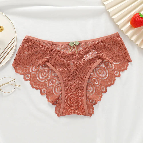 Meet'r Women Sexy Lace Panties Low-Rise Temptation Lingerie Female G