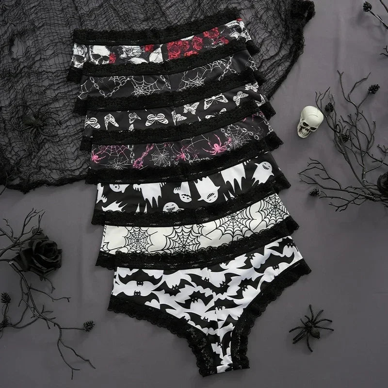 Underwear Women's Lace Edge Sexy Panties Gothic Style Lingerie Rose