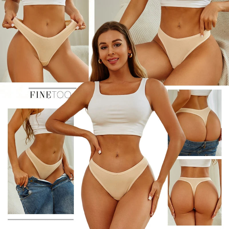 7Pcs/Set Seamless Cotton Panties For Women Sexy Low Waist Cotton Soft