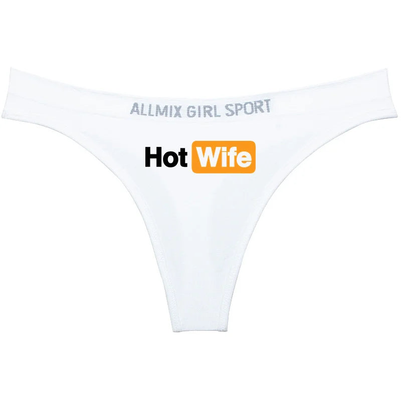 Hot Wife Letters Women's Underwear New Fashion Panties Sports Fitness