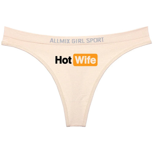 Hot Wife Letters Women's Underwear New Fashion Panties Sports Fitness