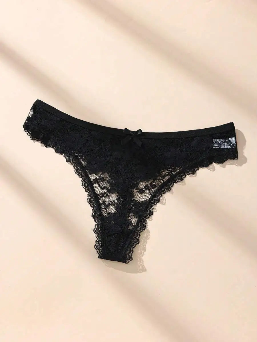 3Pcs Sexy Lace Women Thongs Transparent Women Panties Sexy Underwear
