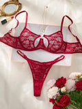 Elegant Design Bra And Panties Set with Unique Heart Buckle