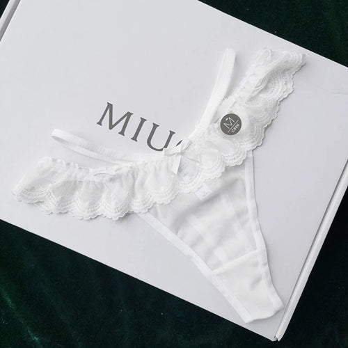 Sexy Women G-string Hollow Out Seamless Perspective Panties Low Waist