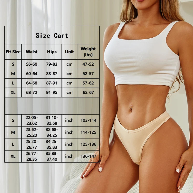7Pcs/Set Seamless Cotton Panties For Women Sexy Low Waist Cotton Soft