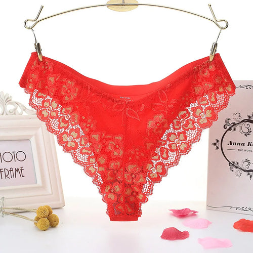 Meet'r Sexy Panties Women Lace Low-waist Briefs Female Breathable