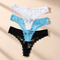 3Pcs Sexy Lace Women Thongs Transparent Women Panties Sexy Underwear