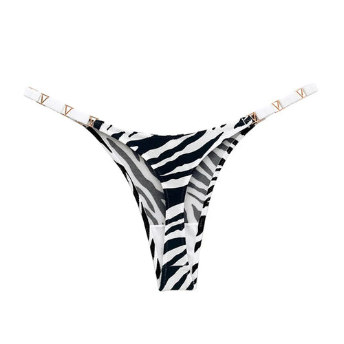 Seamless Sexy Thong Women Underwear Briefs Panties Zebra Flower Low
