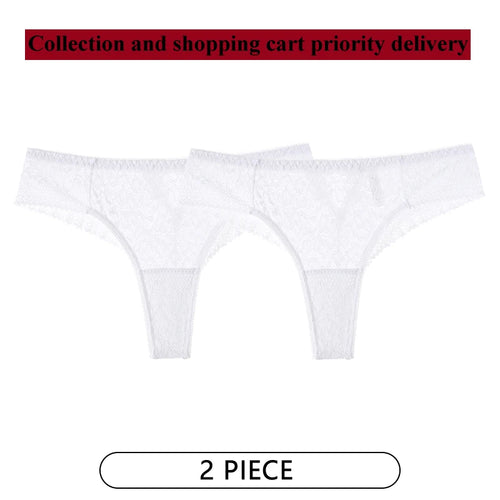 CINOON 2Pcs/Lot Women Sexy Lace Embroidery Panties Low-waist Underwear