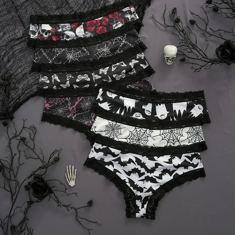 Underwear Women's Lace Edge Sexy Panties Gothic Style Lingerie Rose