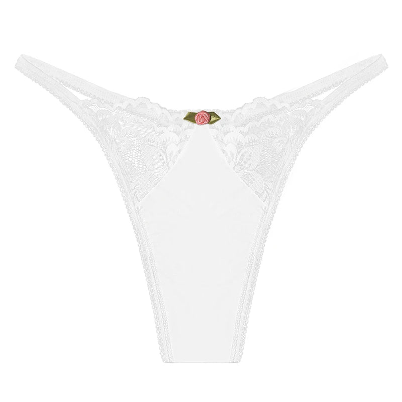 1pcs Low Waist Sexy Lace Women g-string Fashion Style White Elegant