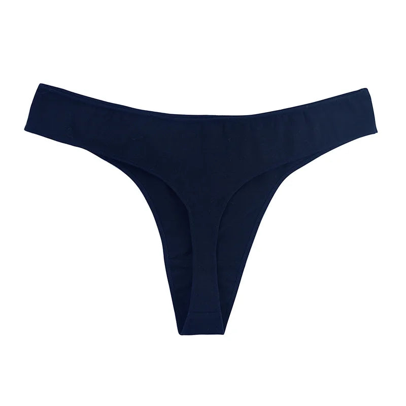4Pcs/Set Cotton Thongs For Women Low Rise Panties Sexy G-String Female