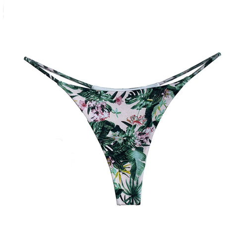 Cotton Leopard G String Flower Women Panties Sexy Briefs Thong Low
