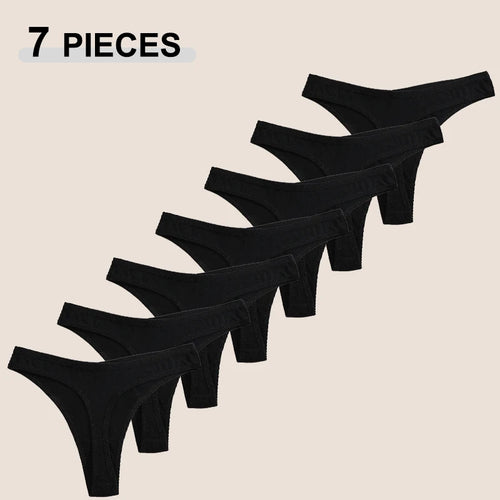 7Pcs/Set Seamless Cotton Panties For Women Sexy Low Waist Cotton Soft