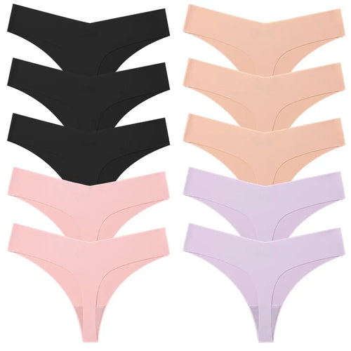 Poblador 10PCS/Set Women's Panties Fashion Simple Seamless Underwear