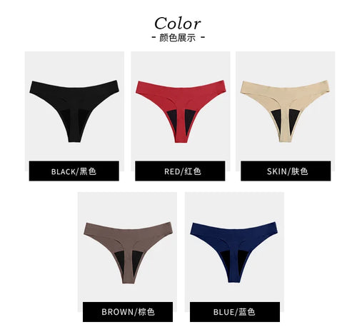 New Design Seamless Low Waist Leak Proof 4 Layer Menstrual Panties