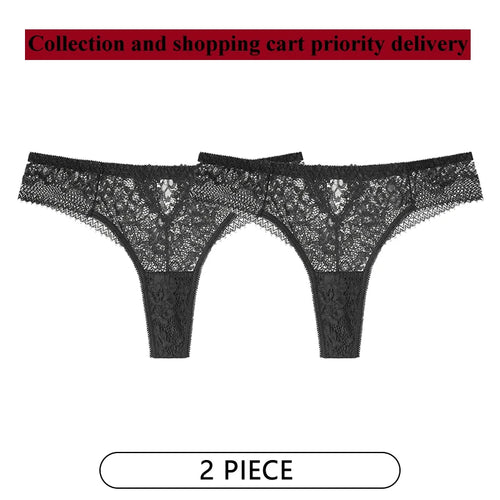CINOON 2Pcs/Lot Women Sexy Lace Embroidery Panties Low-waist Underwear