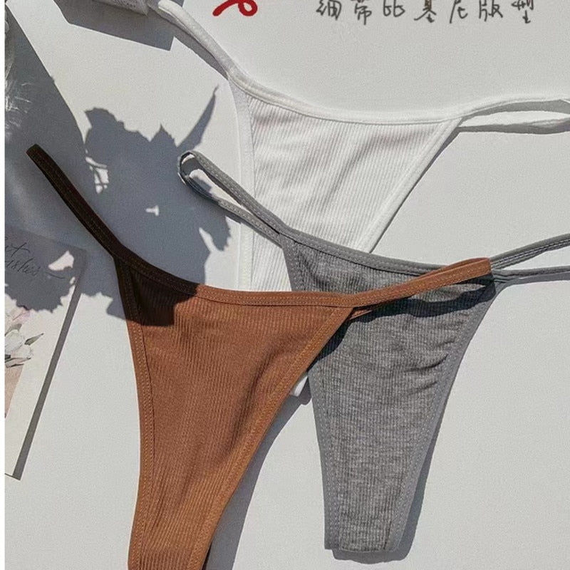 Womens Thong Stripe Low Waist | Thong Stripes Women Underwear - Thin