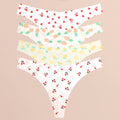 FINETOO 4Pcs Ultra Soft Underwear For Women Sexy Graphic Print