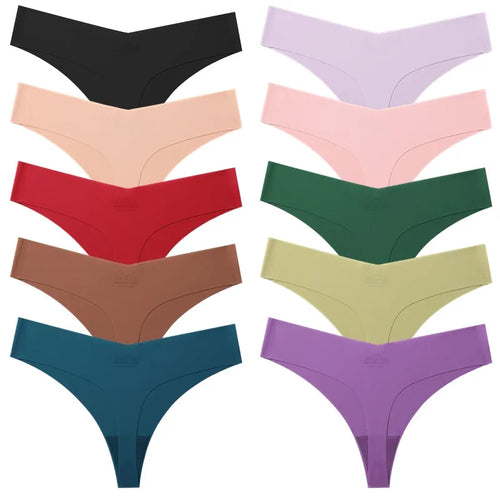 Poblador 10PCS/Set Women's Panties Fashion Simple Seamless Underwear
