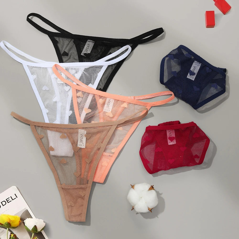 Sexy Lace Sheer Thong Panties Underwear  Women's Low Waist G-String