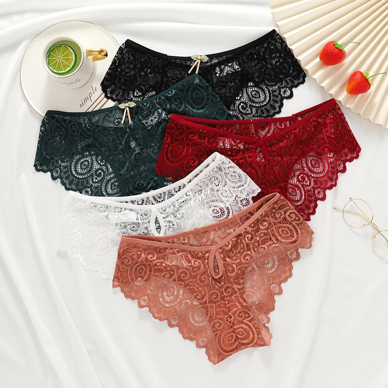 Meet'r Women Sexy Lace Panties Low-Rise Temptation Lingerie Female G