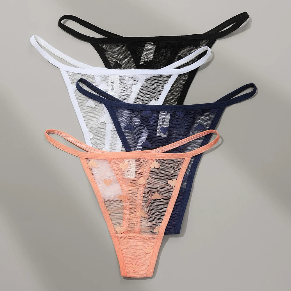 Sexy Lace Sheer Thong Panties Underwear  Women's Low Waist G-String