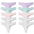 10Pcs/Set Women's New Thong Underwear Cotton Thread Underwear