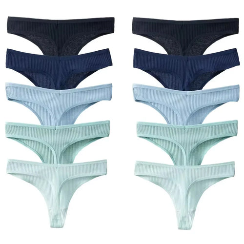 TrowBridge 10PCS/Set Women's Panties Cotton Striped Underwear Sexy