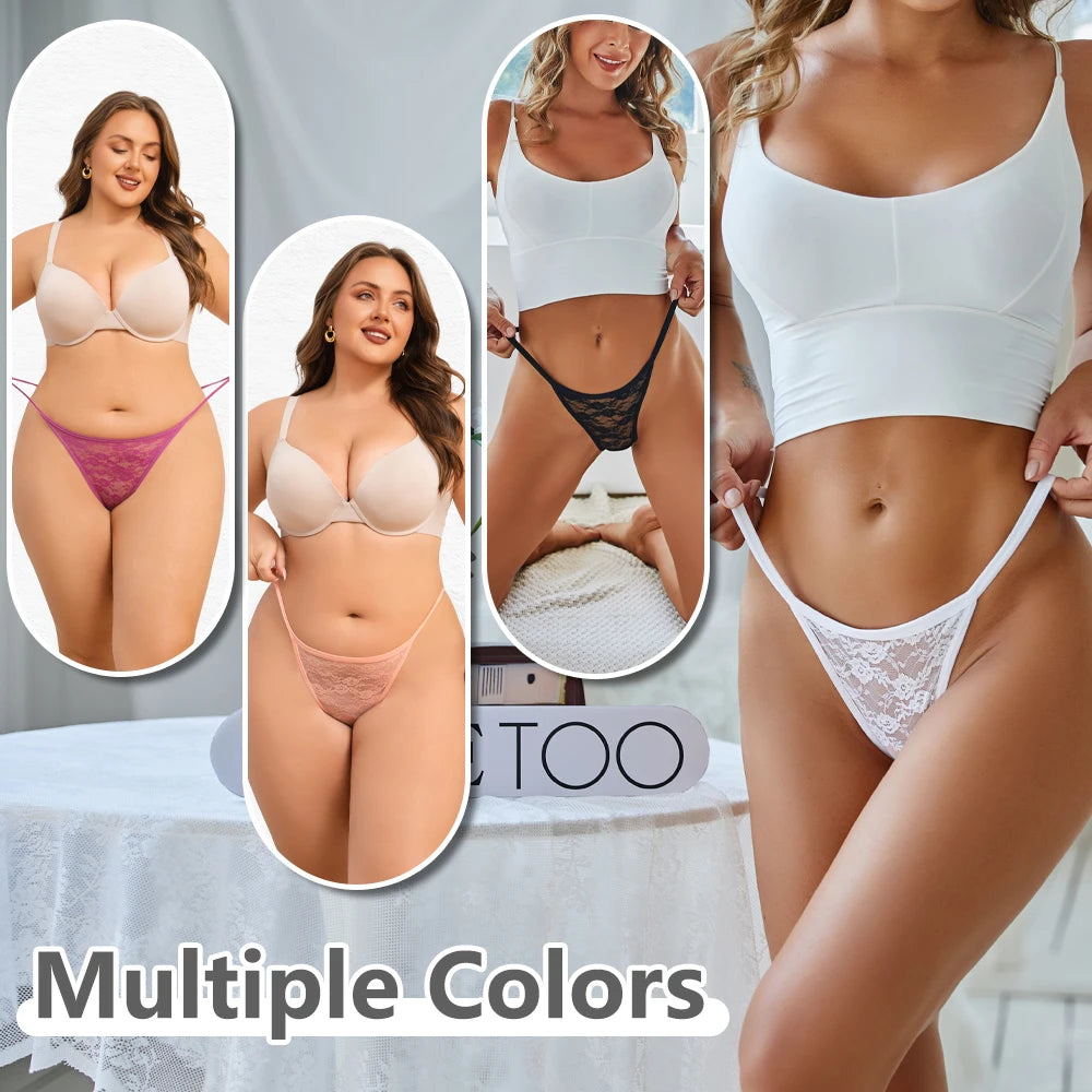 7Pcs/Set Women's Sexy Lace Transparents G-Strings Underwear Summer