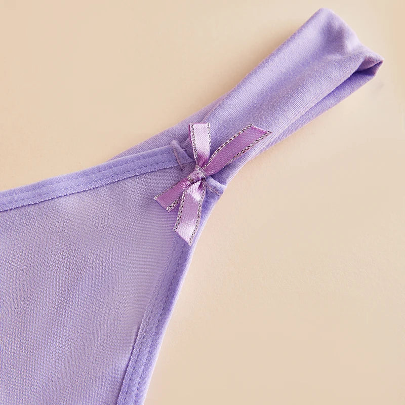 1pcs Sexy Ladies G-string Low Rise Bow Intimate Lingerie Comfortable
